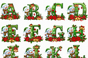 Christmas Snowman Alphabet PNG, an Illustration by Craft Nest (Thumbnail 2 of 6)