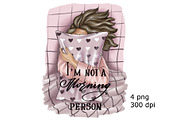 Sleeping girl, png clip-art, a Person Illustration by KupalinaArt (Thumbnail 1 of 8)