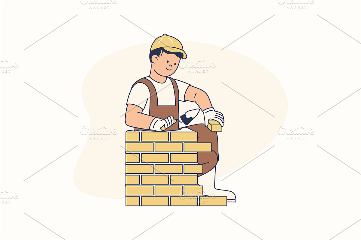 Construction Worker Illustration, an Object Graphic by Jump Studio (Photo 9 of 12)