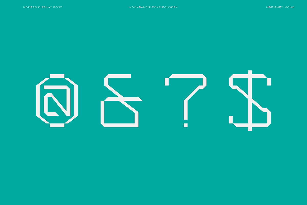 MBF Rhey Mono - Sci-fi Monospace, a Sans Serif Font by MoonBandit (Photo 4 of 7)