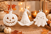 Pumpkin Ghost & Witch Hat 3D STL, an Object 3D Model by Layerology (Thumbnail 1 of 3)