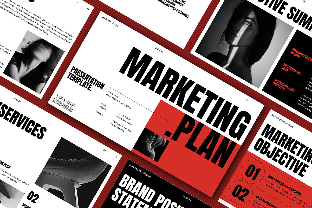 Marketing Plan Presentation Template, a Presentation Template by DesignCrest (Photo 6 of 14)
