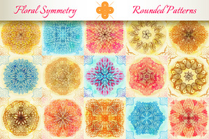 15 Floral Symmetry Patterns. Set #4