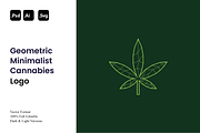 Geometric Minimalist Cannabis Logo, a Branding & Logo Template by Luxury Logos (Thumbnail 1 of 4)