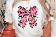 Valentine Teacher Heart Pencil Png, an Illustration by Designking (Thumbnail 6 of 6)