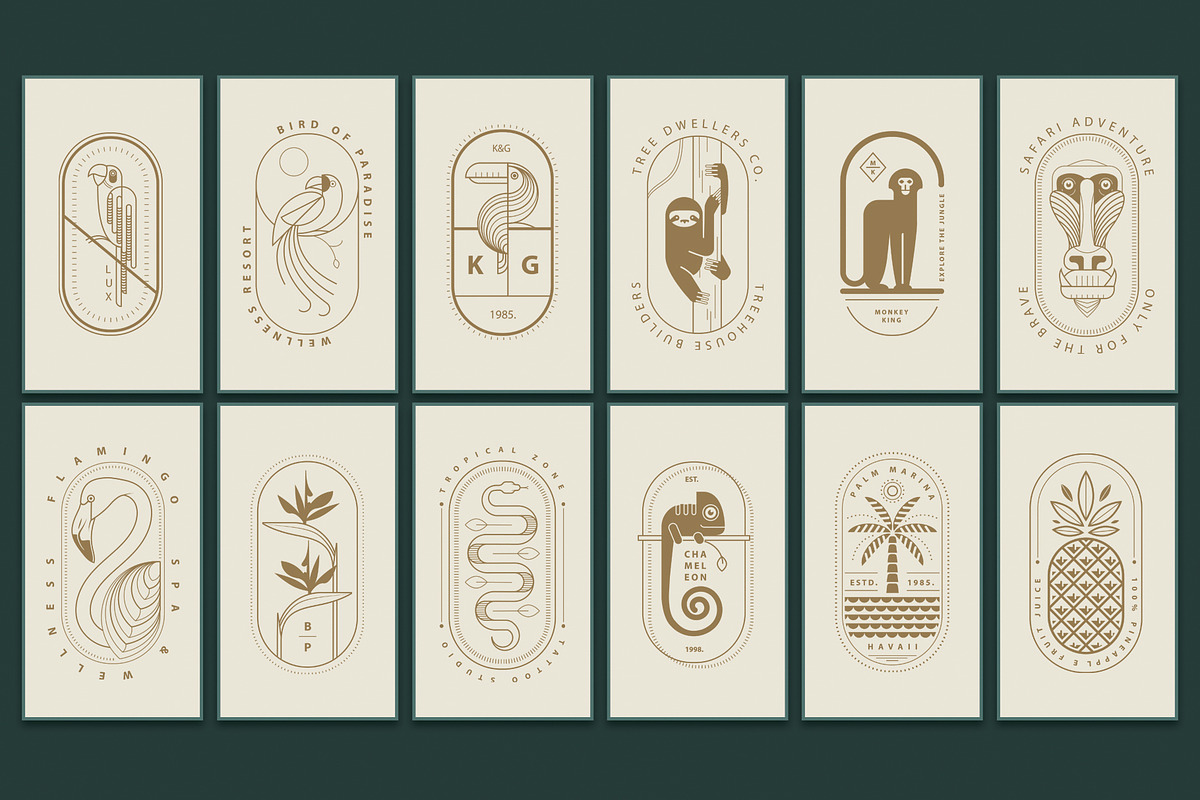 Tropical Logos and Patterns, a Branding & Logo Template by Polar Vectors (Photo 15 of 16)