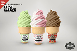 Soft Serve Cone Sleeve Mockup