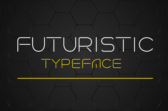 Futuristic linear style typeface. preview 7