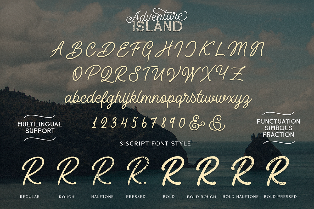 Adventure Island, a Script Font by Larin Type Co. (Photo 13 of 15)