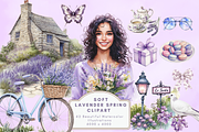 Soft Lavender Spring Clipart, an Illustration by NadiaTheronArt (Thumbnail 1 of 5)