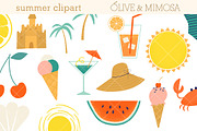Summer Beach Clipart Set, a Food Illustration by Olive & Mimosa (Thumbnail 2 of 2)