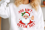 Funny Sarcastic Santa PNG, an Illustration by SinaCreation (Thumbnail 2 of 7)