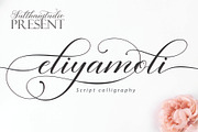 Eliyamoli script, a Script Font by Sulthan Studio (Thumbnail 1 of 9)