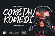 Coretan Komedi Fun Brush Comic Font, a Handwritten Font by Ronny Studio (Thumbnail 1 of 9)