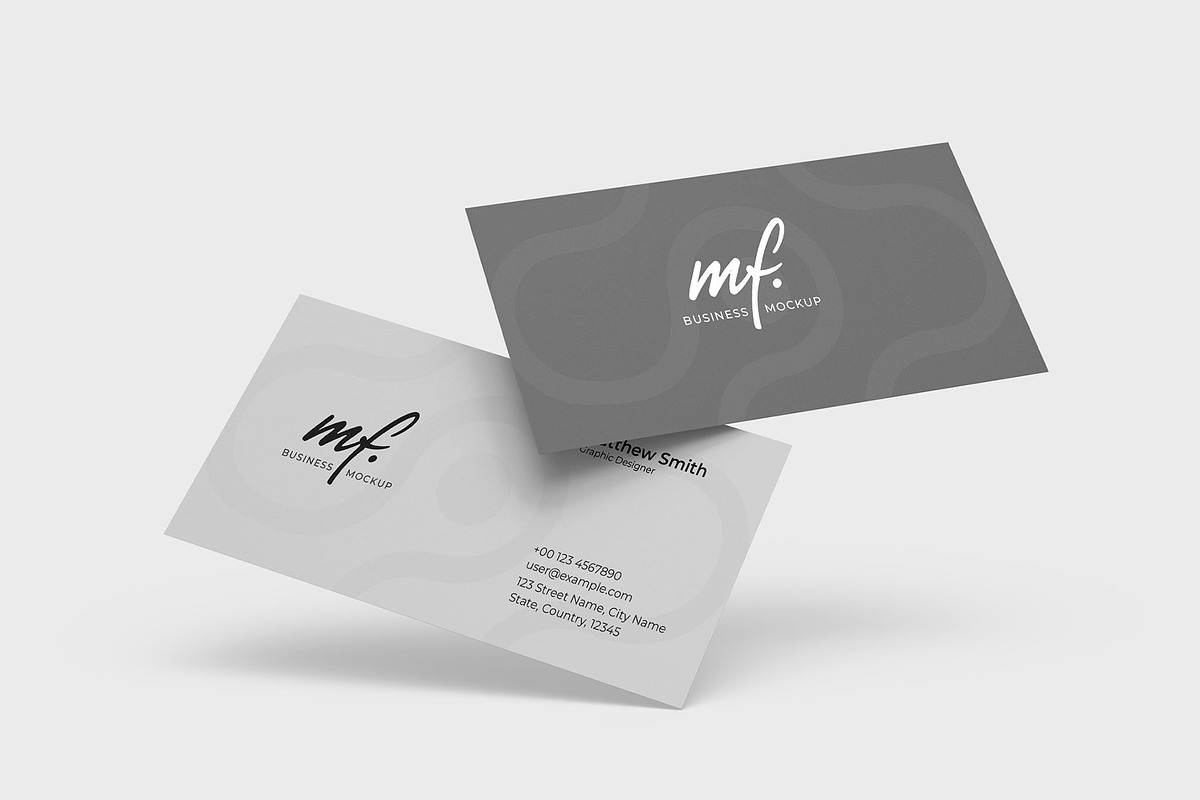 Modern Business Card Mockup Template, an Advertising Mockup by graphypix (Photo 3 of 4)