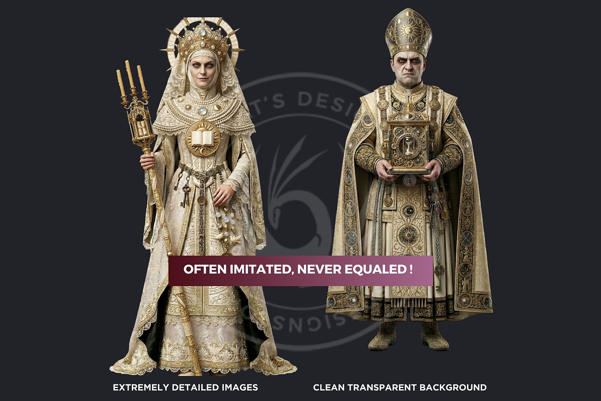 Gothic Horror Ecclesial Characters, a Person Illustration by ThatsDesignArt (Photo 3 of 13)