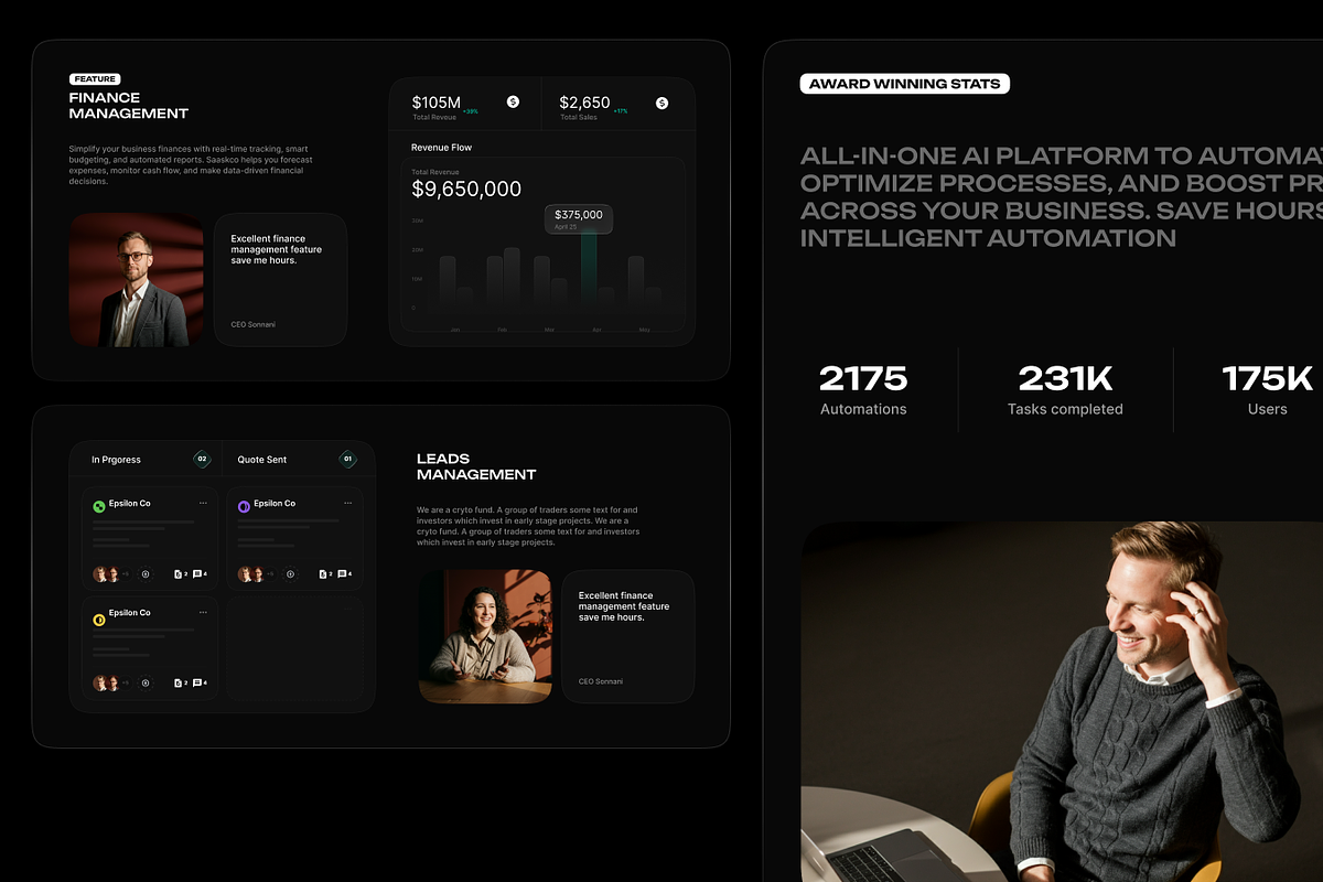 Taskco AI Saas Webflow Template, a HTML Template by PSDFY (Photo 4 of 5)