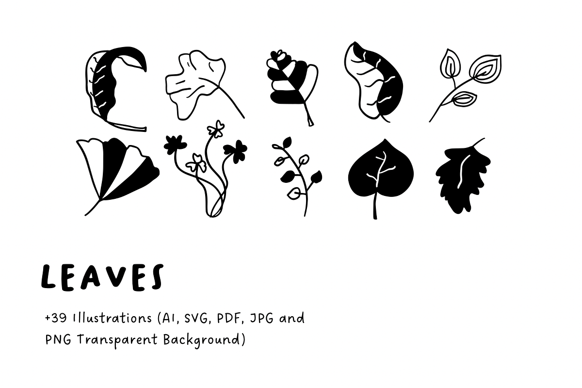 39+ Hand-Drawn Leaves Illustrations, an Object Illustration by The Journey Atelier (Photo 4 of 5)
