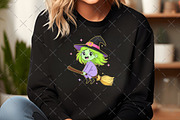 Whimsical Halloween Witch PNG, an Illustration by Craft Nest (Thumbnail 6 of 6)