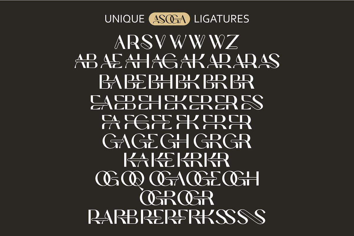 Asoga – Modern Elegant Serif Font, a Serif Font by WhymoreArt (Photo 8 of 11)