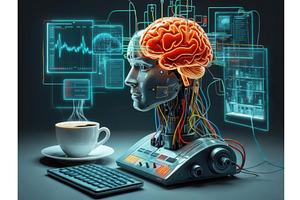 Futuristic AI Robot with Exposed, an Illustration by tilialucida