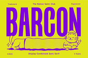 TNSC Barcon - Condensed Sans, a Sans Serif Font by The Native Saint Club