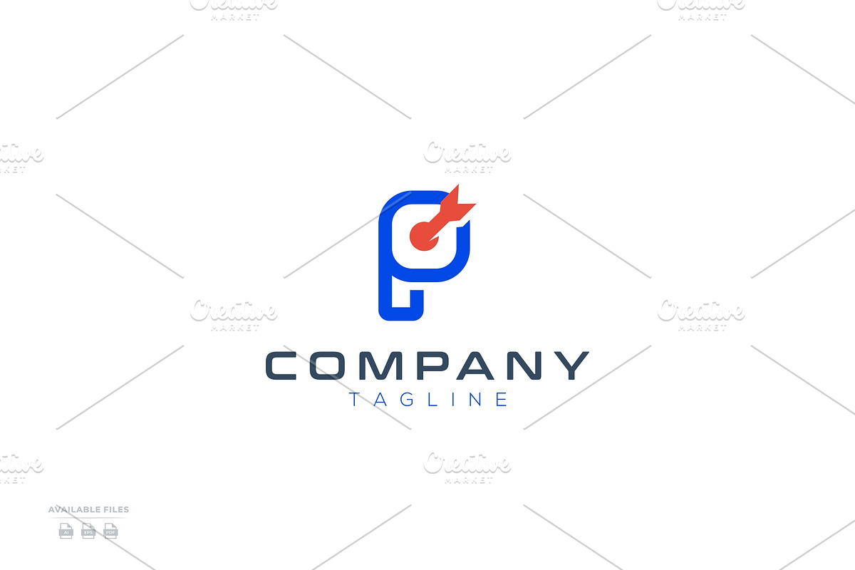 archer letter P business logo design, a Branding & Logo Template by mhafifuadi