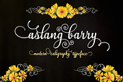 Aslang Barry, a Script Font by groens (Thumbnail 1 of 5)