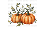 Pumpkins with Autumn Vines, a Decorative Illustration by Bloom Craft Creations (Thumbnail 4 of 12)