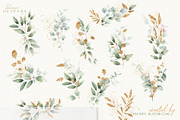 watercolour luxury foliage gold leaf, a Texture Illustration by January Bloom (Thumbnail 3 of 14)