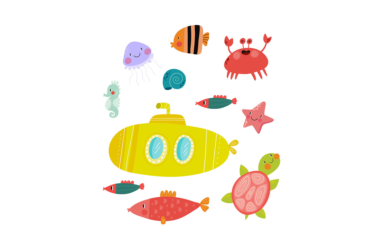 Sea Underwater Life, an Animal Illustration by Barkova Nadya (Photo 2 of 3)