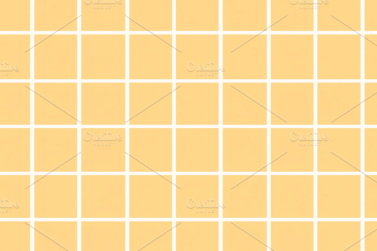 Seamless grid pattern featuring a pastel orange and yellow check, a Pattern Graphic by Studio ANNA