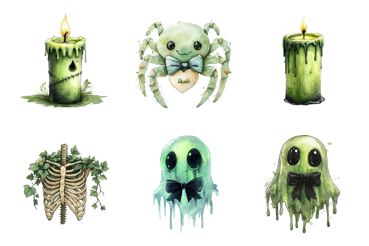 Cartoon Goth Sublimation Clipart, an Illustration by SinaCreation (Photo 4 of 7)