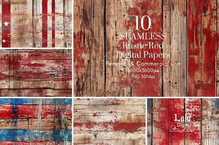 Seamless Rustic Red Wood-10