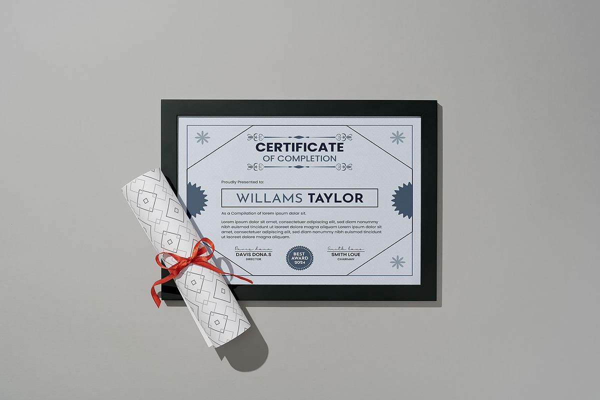 Certificate Of Achievement Design, a Stationery Template by MRI STUDIO (Photo 5 of 12)