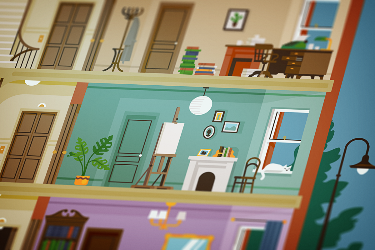 Townhouse Section Illustration, an Illustration by Masha Tace (Photo 5 of 6)