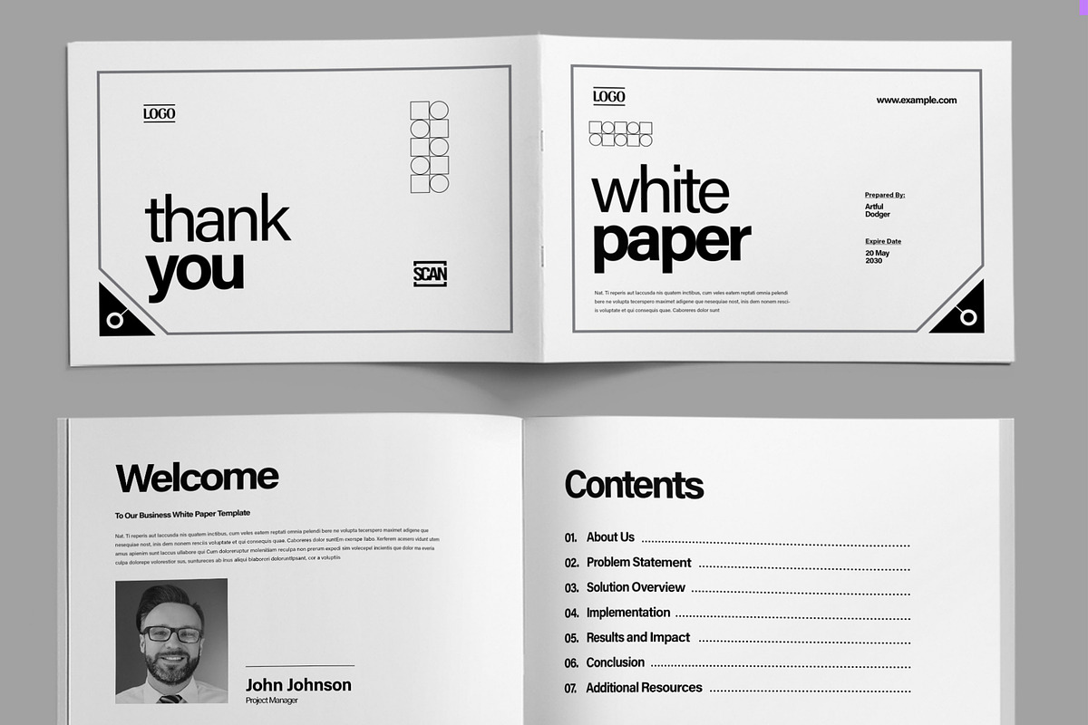 Business Whitepaper Layout preview 2