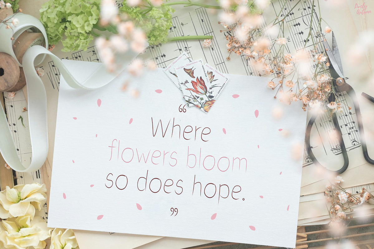 Sakura | Handwriting font, a Handwritten Font by LivelyAutumn11.11 (Photo 5 of 6)