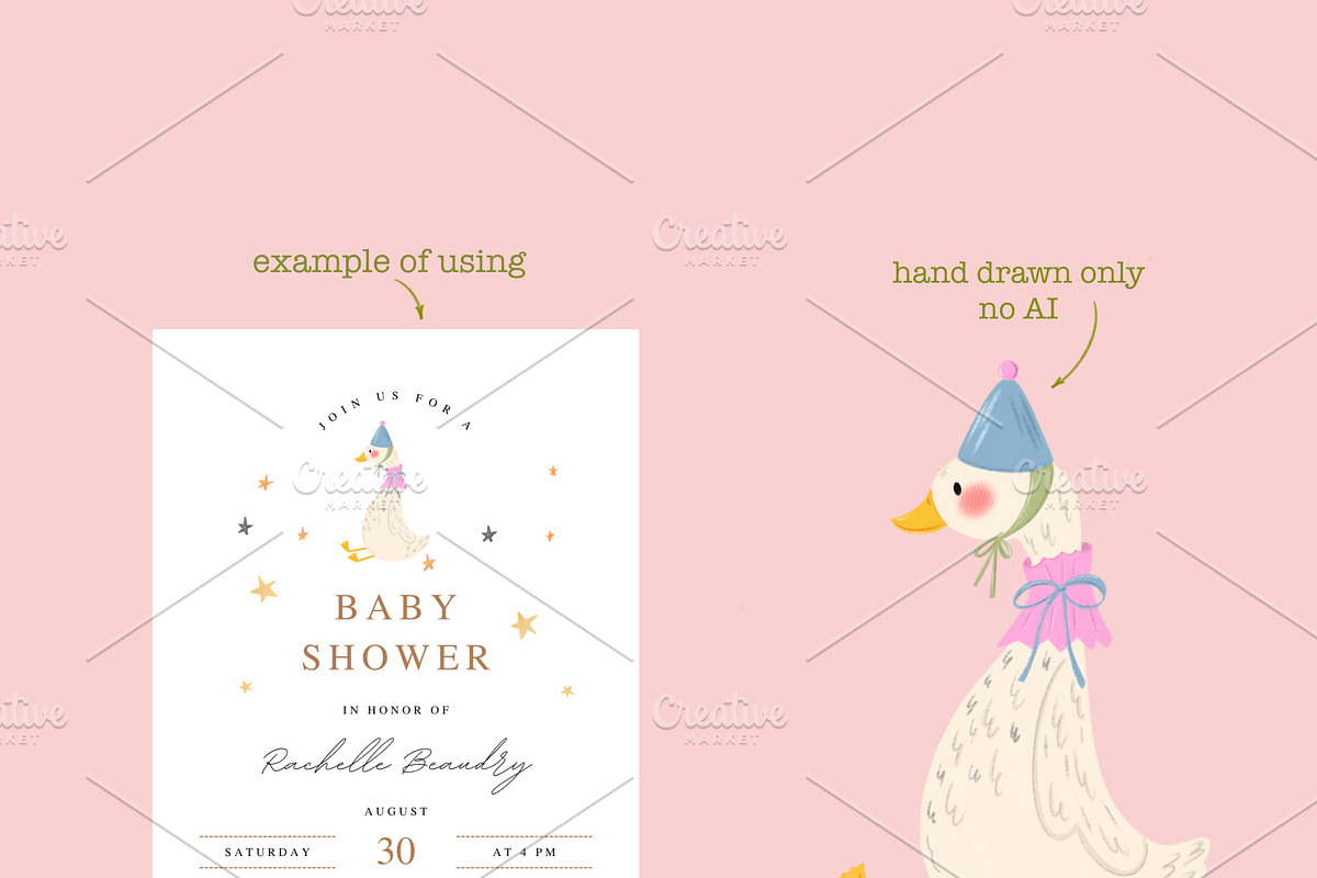 Whimsical Silly Goose bundle, an Animal Illustration by Oleksandra Illustrates (Photo 17 of 18)