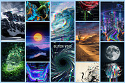 Glitch Noir, a Background Graphic by AI Petr Creative Agency (Thumbnail 3 of 7)
