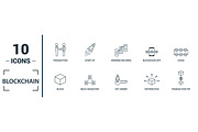 Blockchain Line Icon Set, an Object Graphic by Aimagenarium@gmail.com (Thumbnail 2 of 3)