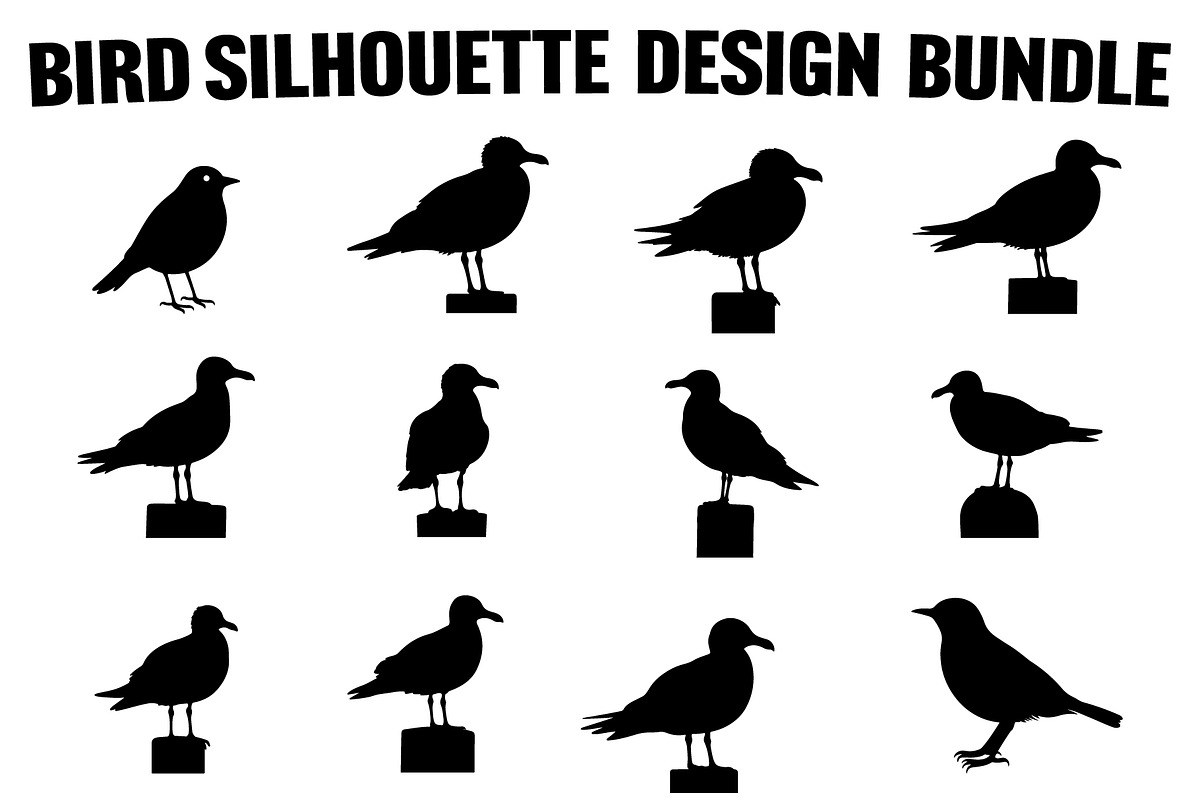 Bird Silhouette design bundle, an Illustration by BIPLOB EXPERT (Photo 5 of 13)