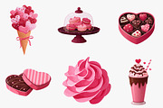 Watercolor Valentine's Day Clipart, an Illustration by CreationArt (Thumbnail 3 of 5)