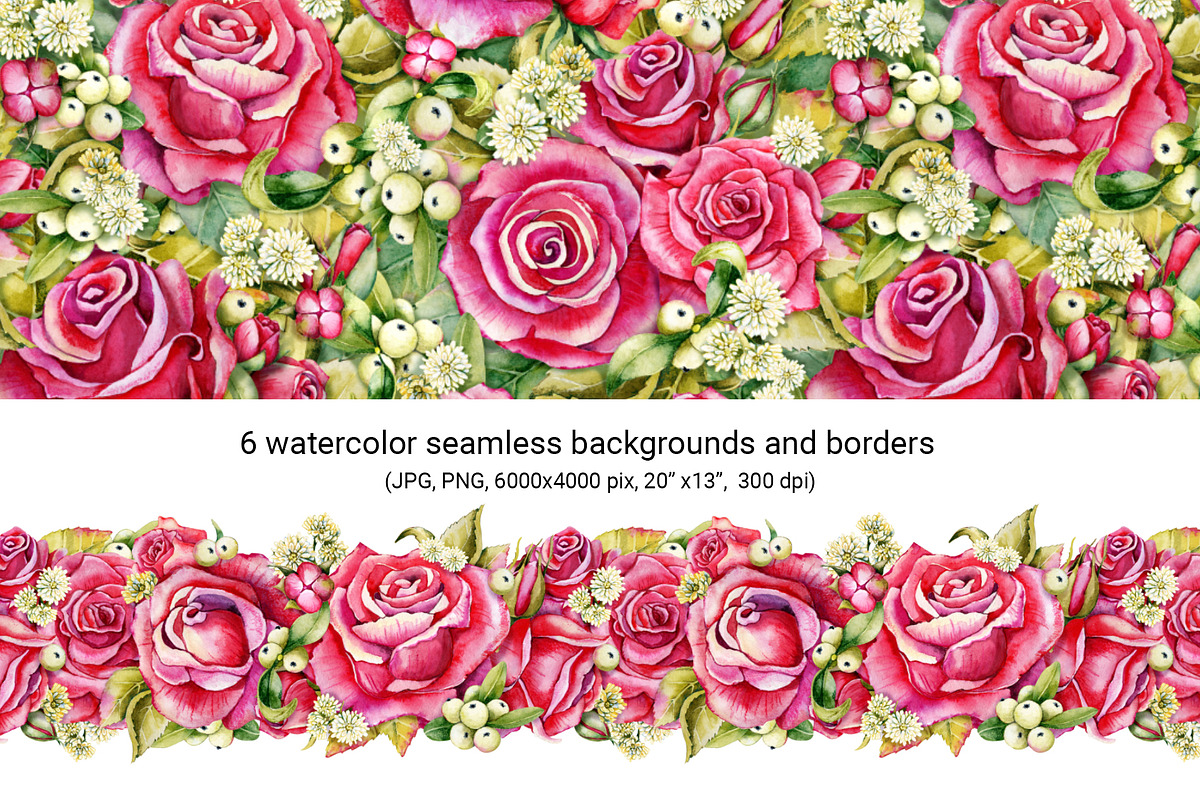 Red roses, floral watercolor set, an Illustration by Artmanata (Photo 6 of 16)