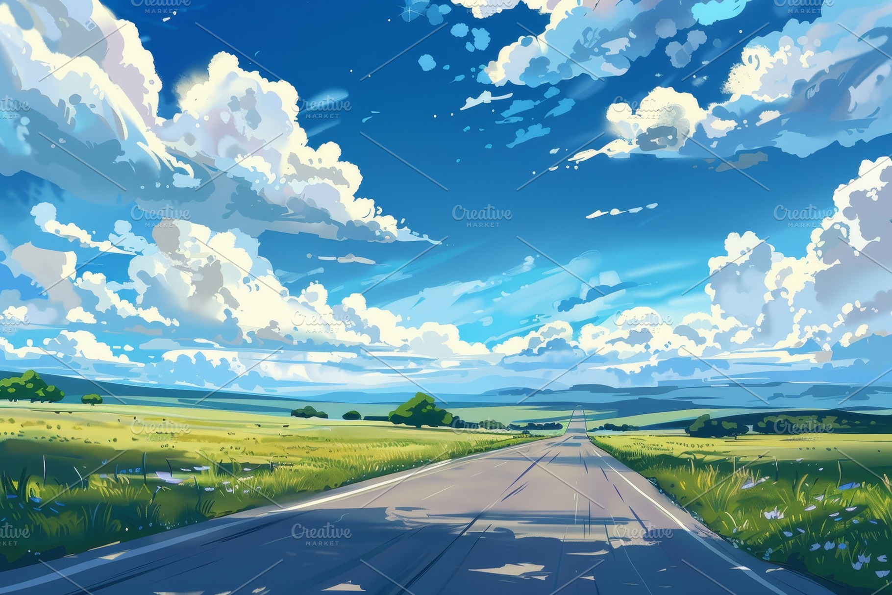 A picturesque road meanders through, a Photo by Tanuart