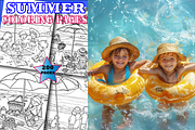 Summer Coloring Pages for Kids, a Seasonal Illustration by Design Zone (Thumbnail 1 of 7)