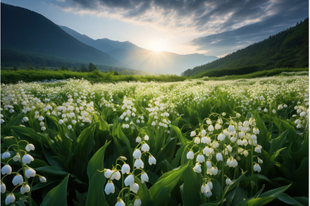 Abundant Lily valley blooming field, a Nature Photo by Ylivdesign