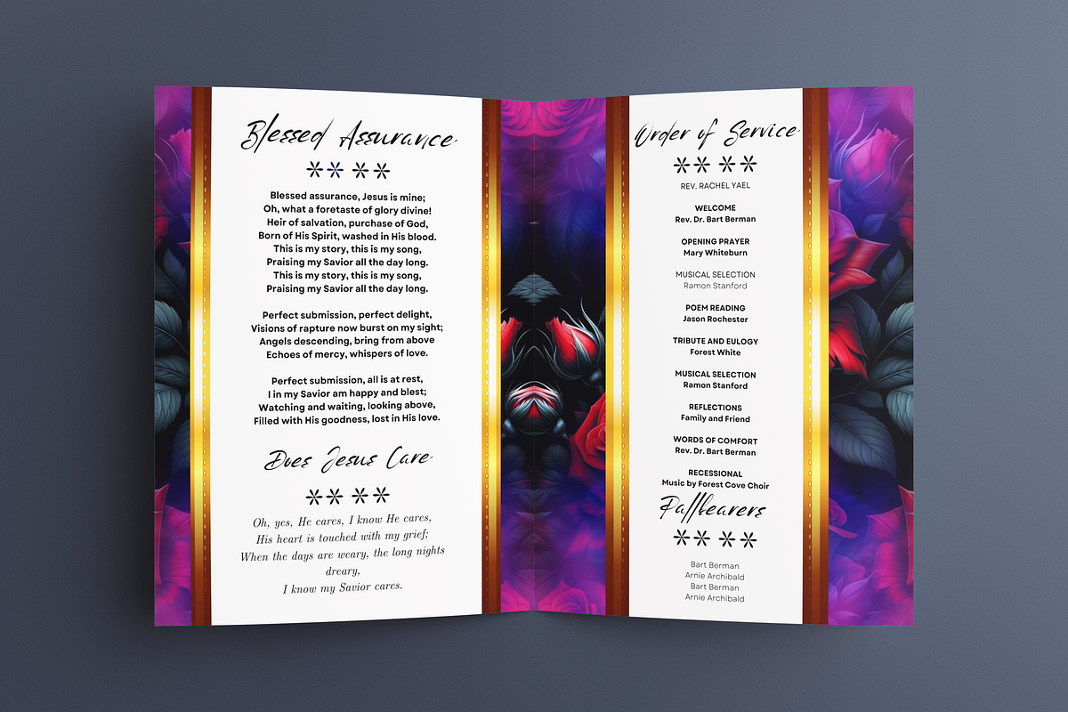 funeral program template, a Templates & Theme by iloveTemplate