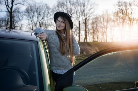 Young woman traveler, a Person Photo by Olezzo