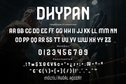 Dhypan a Futuristic Font, a Sans Serif Font by Bayuktx (Thumbnail 8 of 8)
